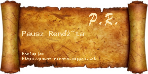 Pausz Renáta névjegykártya